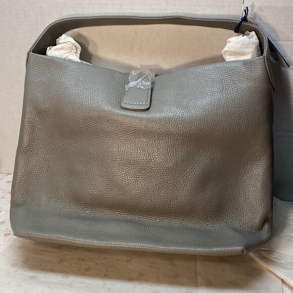Dooney & Bourke NWT Logo Lock Shoulder Gray Bag - Picture 5 of 16